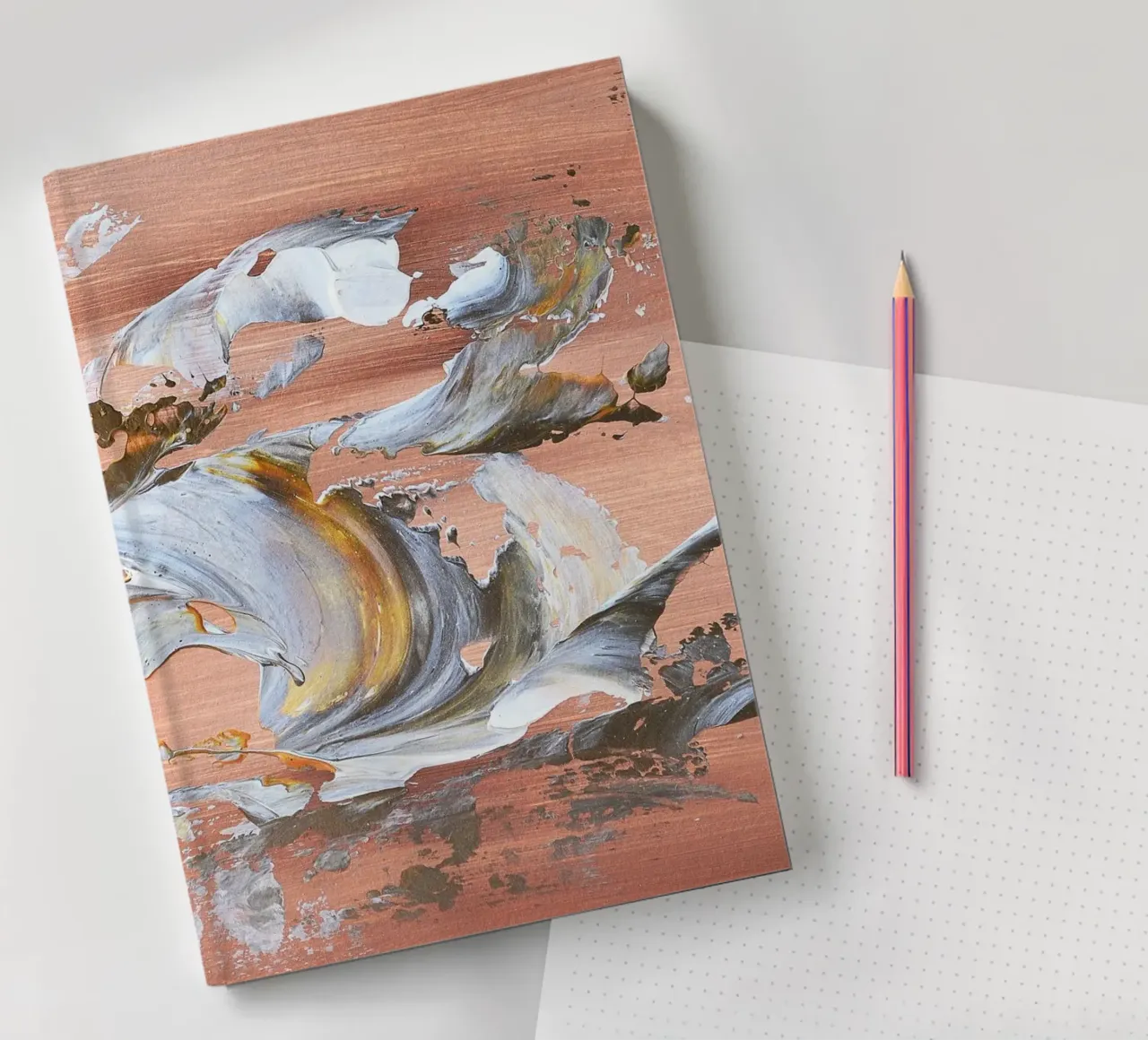 MESSAGE FROM THE HEART 16 notebook by Thierry Vobmann Abstract painting