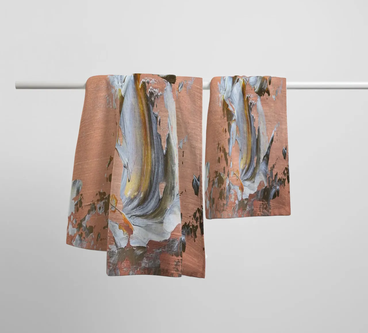 MESSAGE FROM THE HEART 16 serviette de bain de Thierry Vobmann Abstract painting