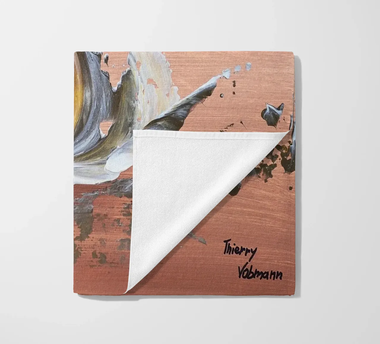 MESSAGE FROM THE HEART 16 serviette de plage de Thierry Vobmann Abstract painting
