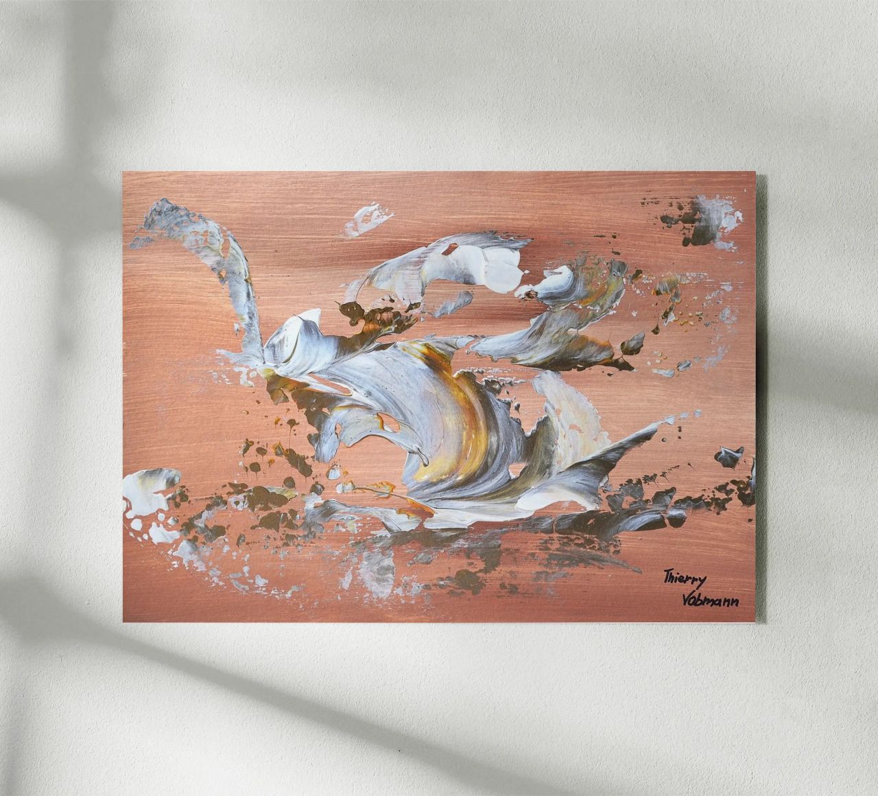 MESSAGE FROM THE HEART 16 plexiglass da Thierry Vobmann Abstract painting