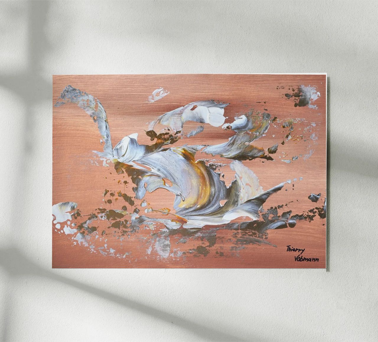 MESSAGE FROM THE HEART 16 alluminio dibond da Thierry Vobmann Abstract painting