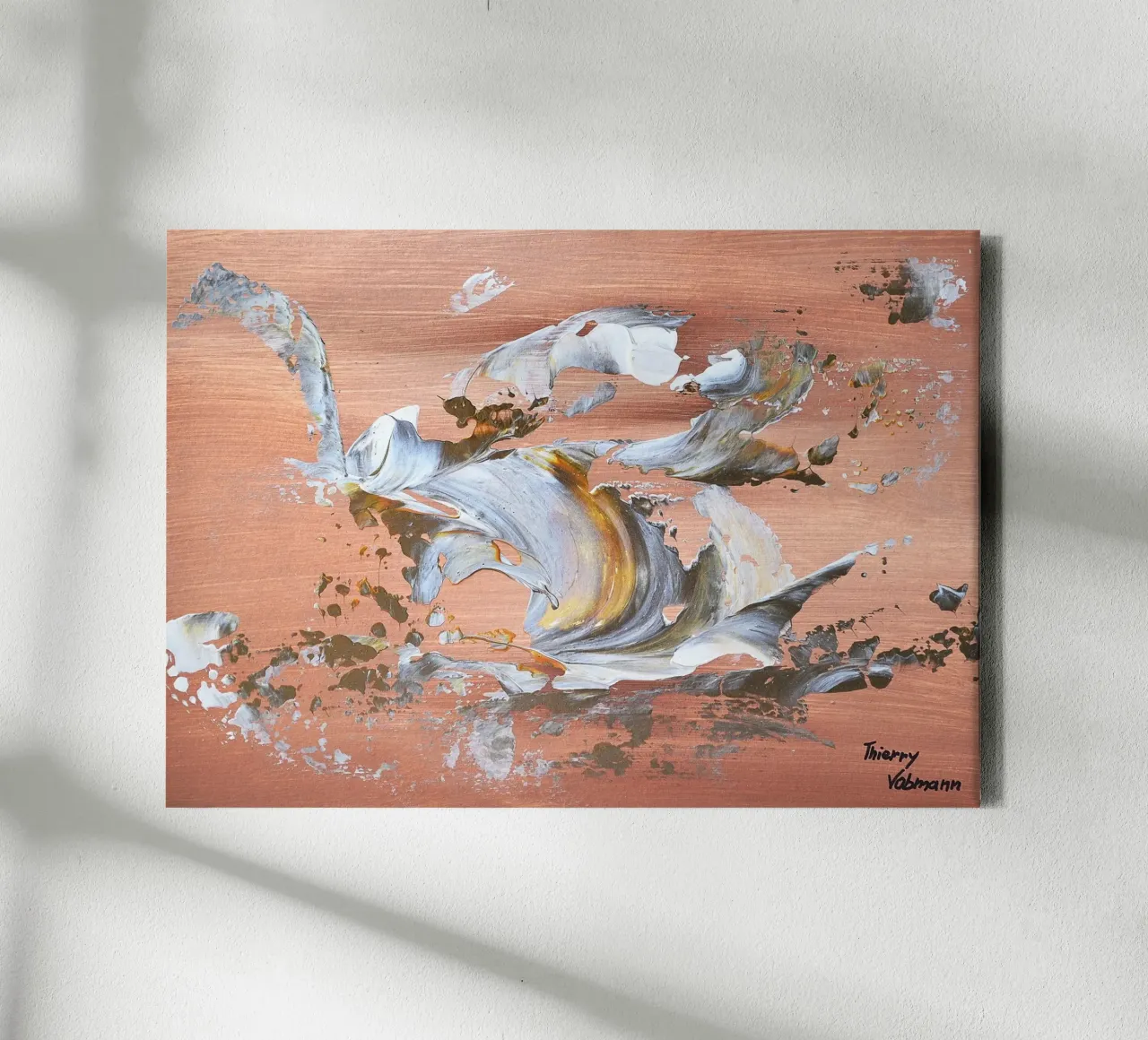 MESSAGE FROM THE HEART 16 Leinwand von Thierry Vobmann Abstract painting