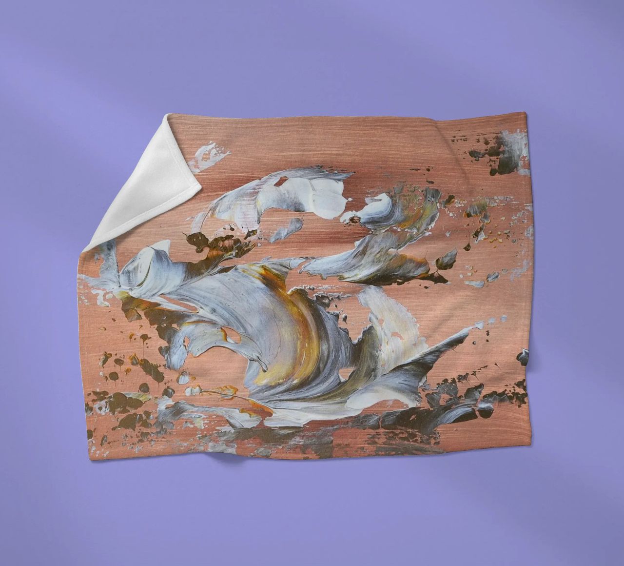 MESSAGE FROM THE HEART 16 Fleecedecke von Thierry Vobmann Abstract painting
