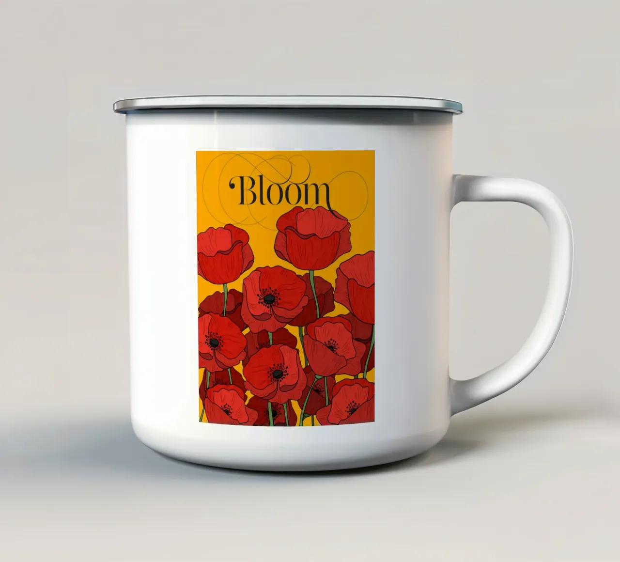 Bloom Emaille Tasse von designdn