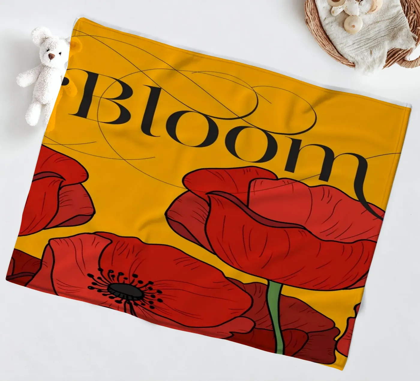 Bloom fleece blanket by DesigndN
