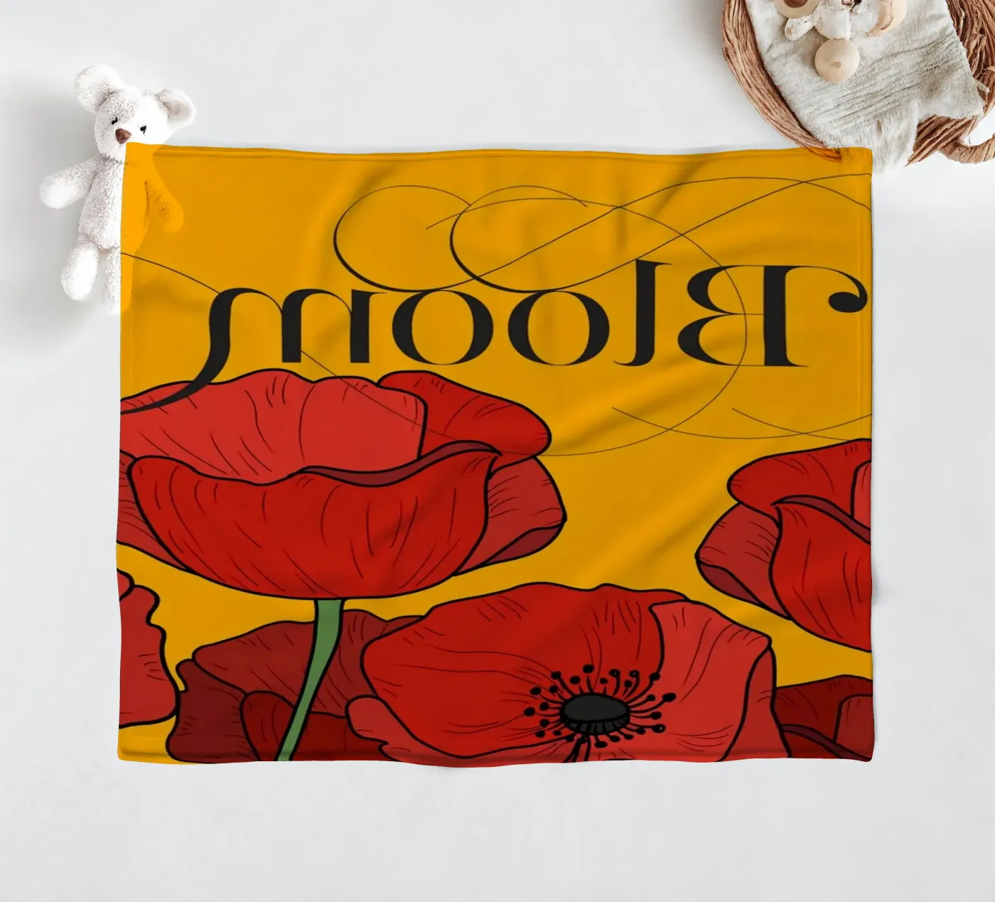 Bloom fleecedeken van DesigndN