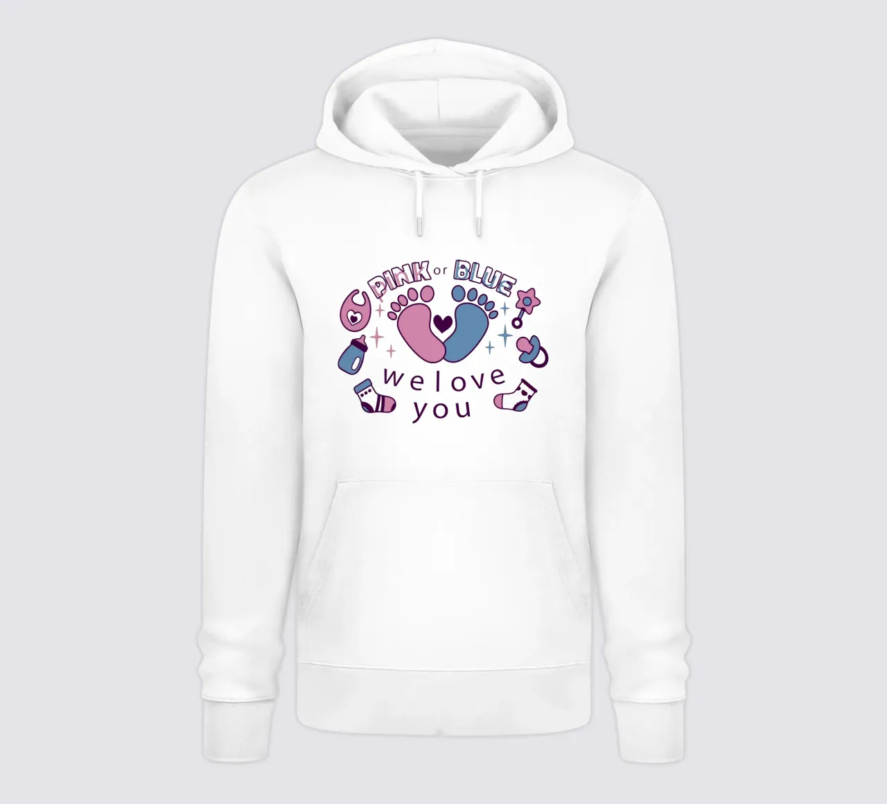 Rosa o blu felpa con cappuccio da 🐹 BABY ART PRINTS