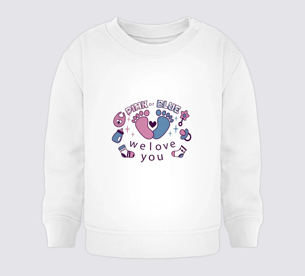 Rosa o blu felpa neonato da BABY ART PRINTS