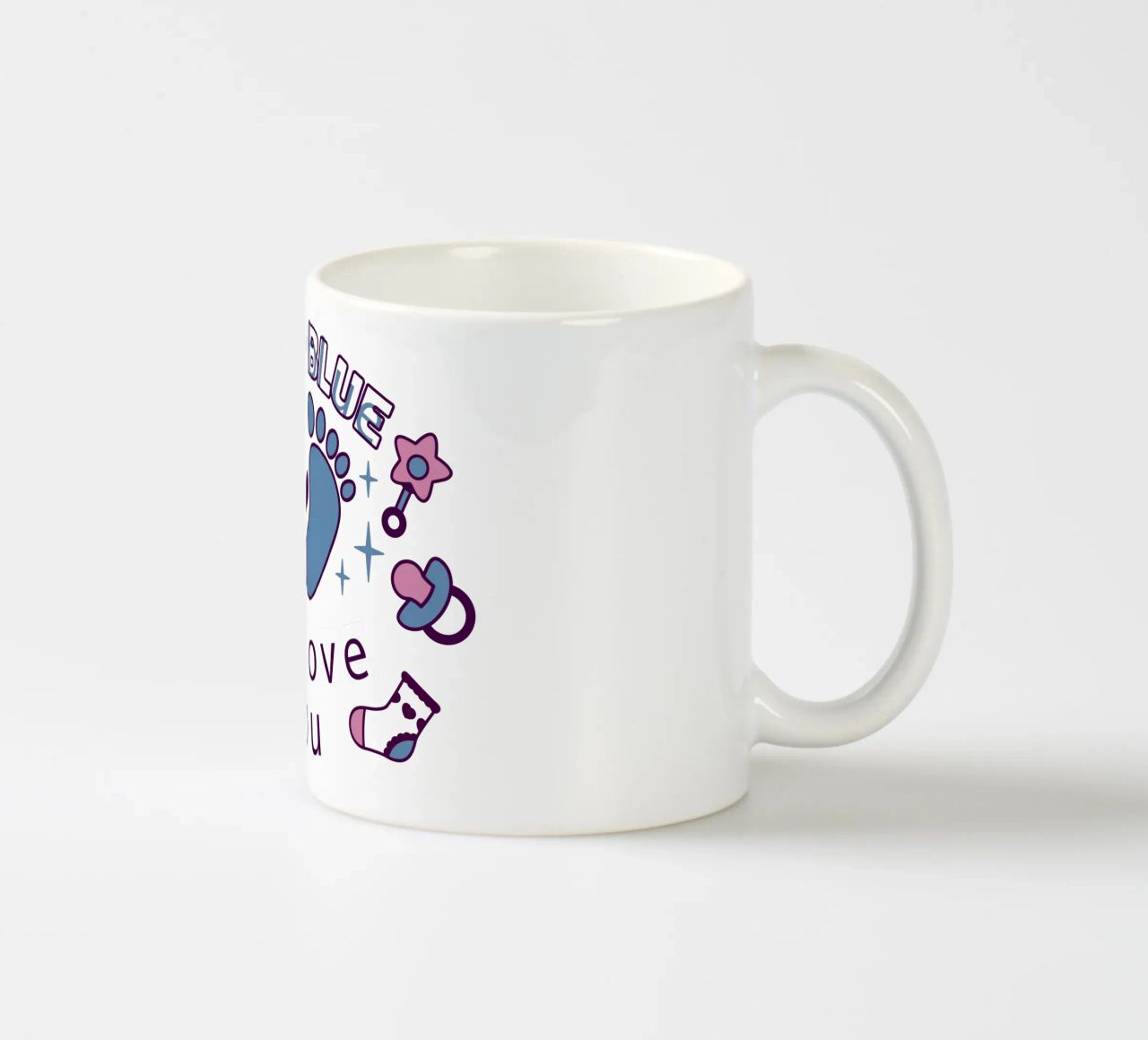Rosa o blu tazza in ceramica da BABY ART PRINTS
