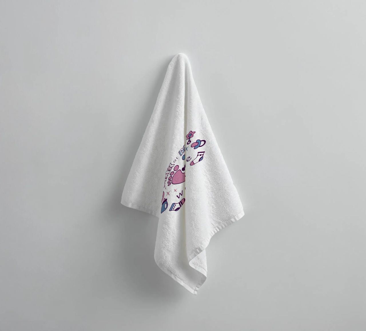 Rosa o blu asciugamano da bagno da BABY ART PRINTS