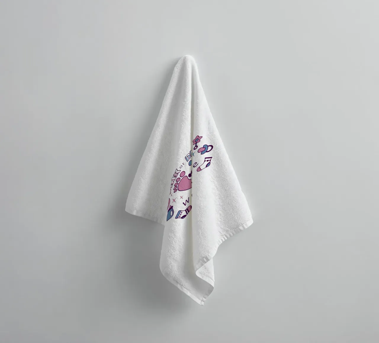 Rosa o blu asciugamano da bagno da 🐹 BABY ART PRINTS