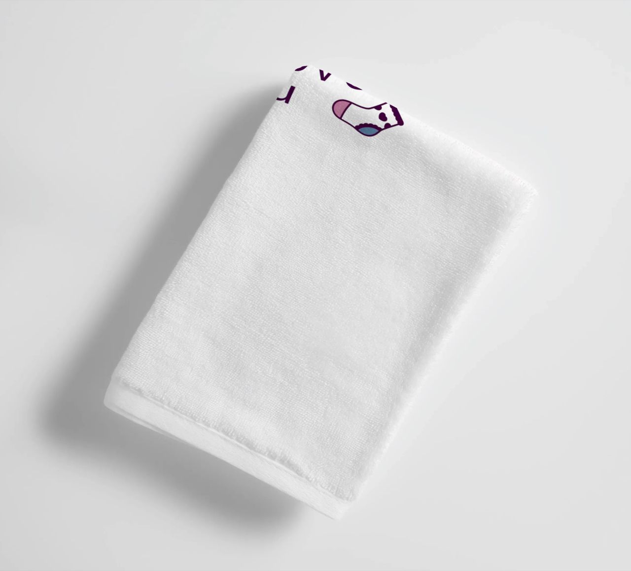 Rosa o blu asciugamano da bagno da BABY ART PRINTS
