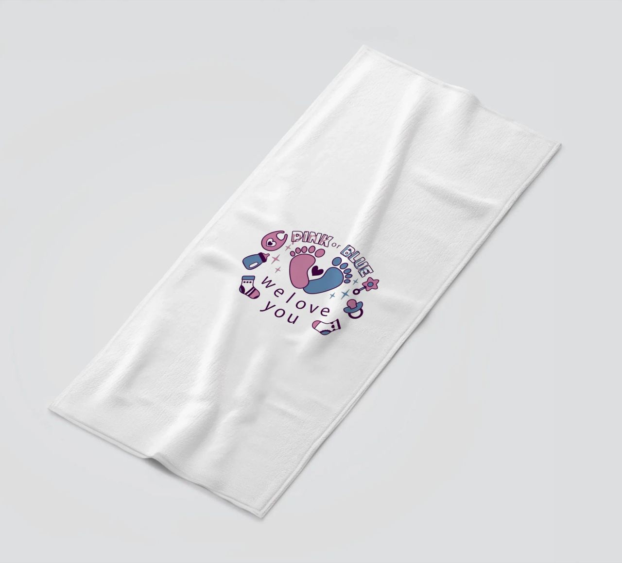 Rosa o blu telo mare da BABY ART PRINTS