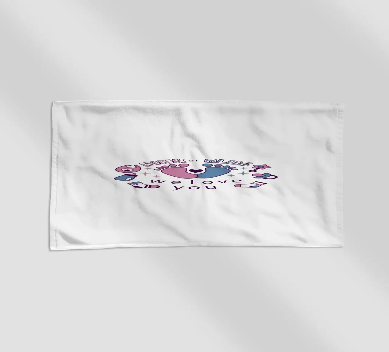 Rosa o blu telo mare da BABY ART PRINTS