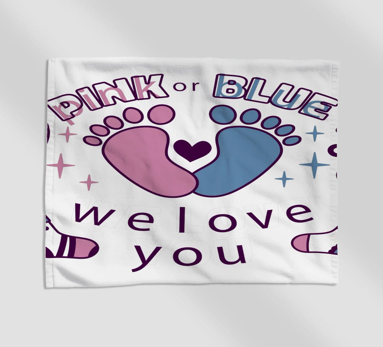 Rosa o blu telo mare da BABY ART PRINTS