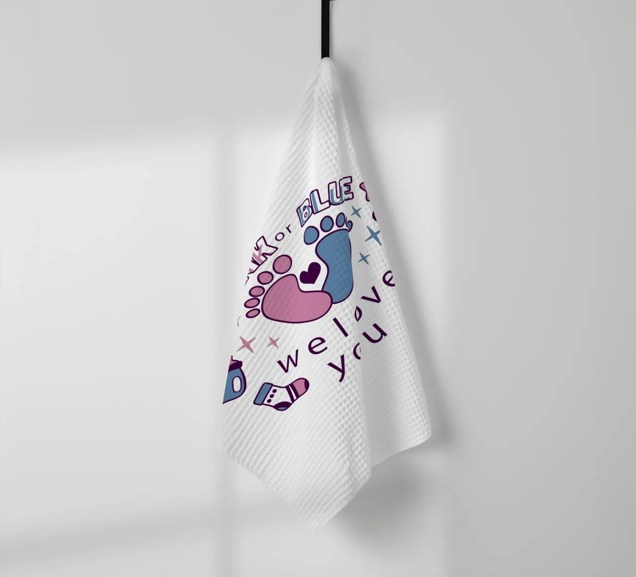 Rosa o blu canovaccio da cucina da 🐹 BABY ART PRINTS