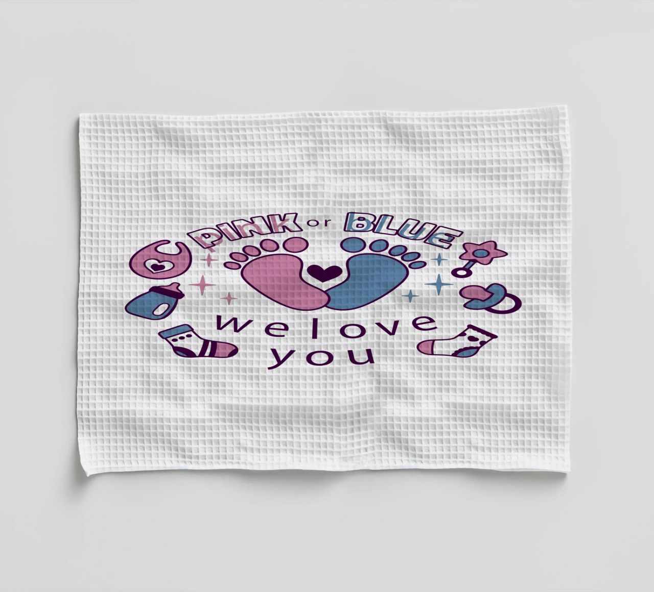 Rosa o blu canovaccio da cucina da BABY ART PRINTS
