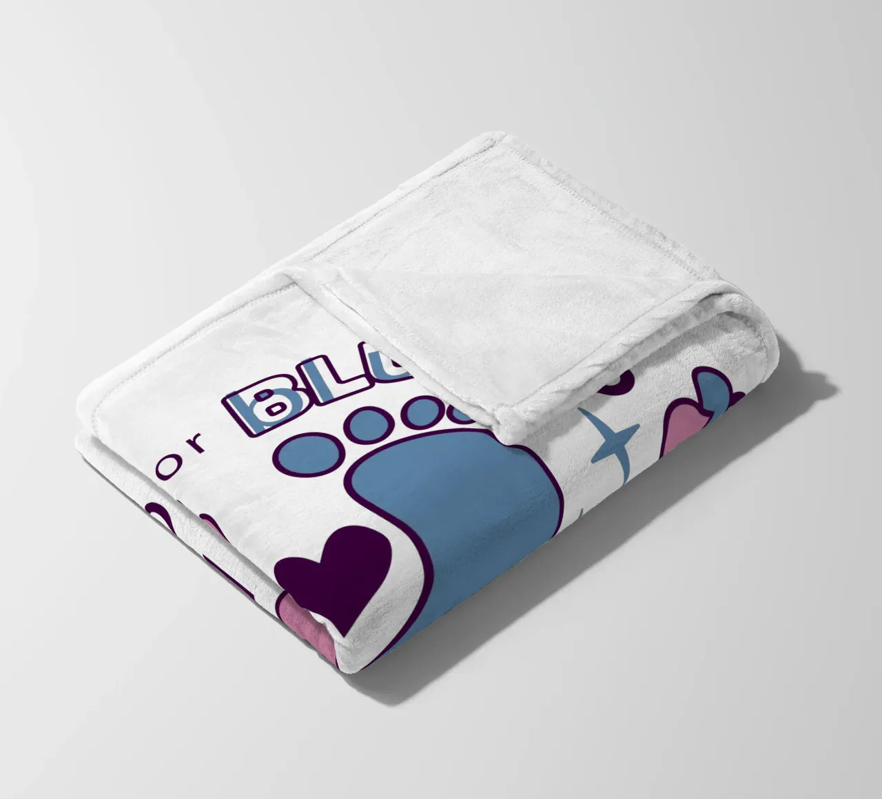 Rosa oder blau Fleecedecke von 🐹 BABY ART PRINTS