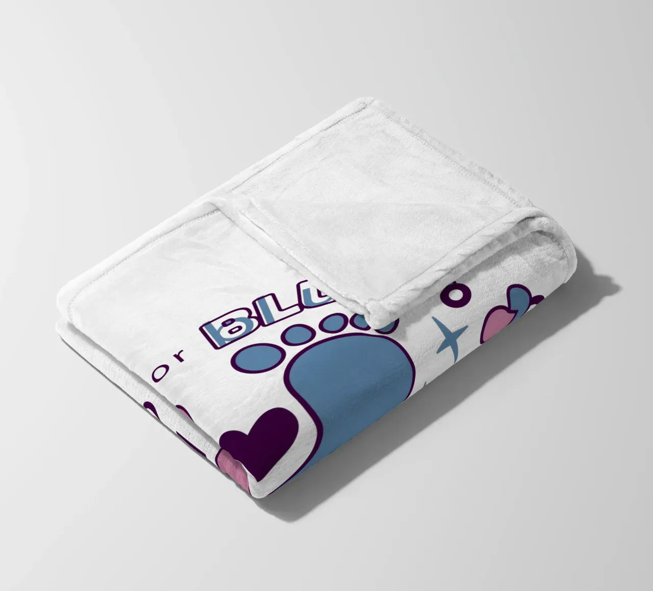 Rosa oder blau Fleecedecke von 🐹 BABY ART PRINTS