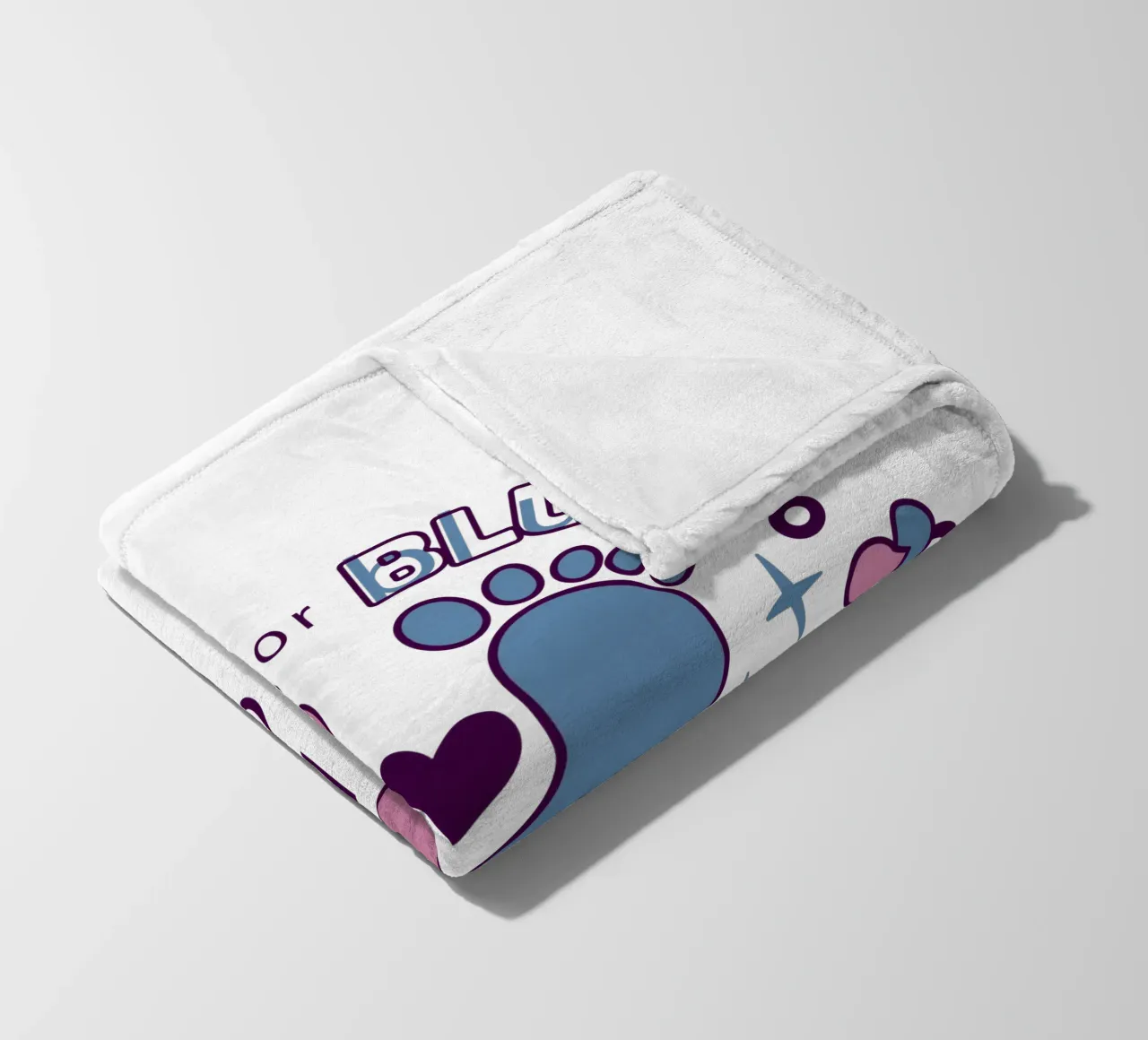 Rosa oder blau Fleecedecke von 🐹 BABY ART PRINTS