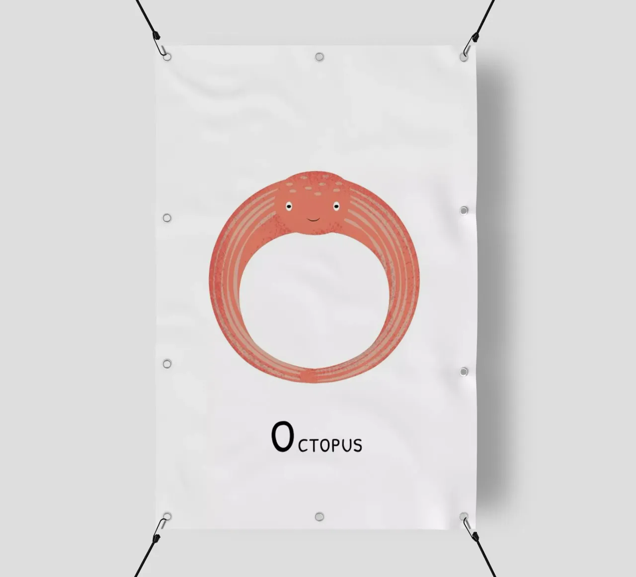 O for Octopus telo in pvc da Little Flourishes