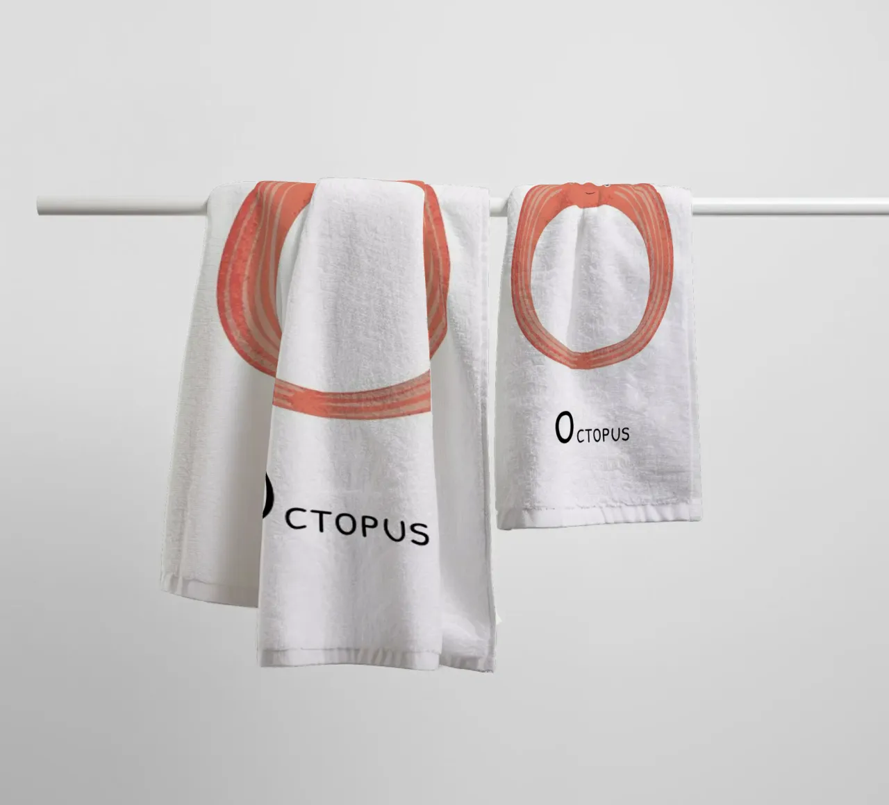 O for Octopus towel by Little Flourishes
