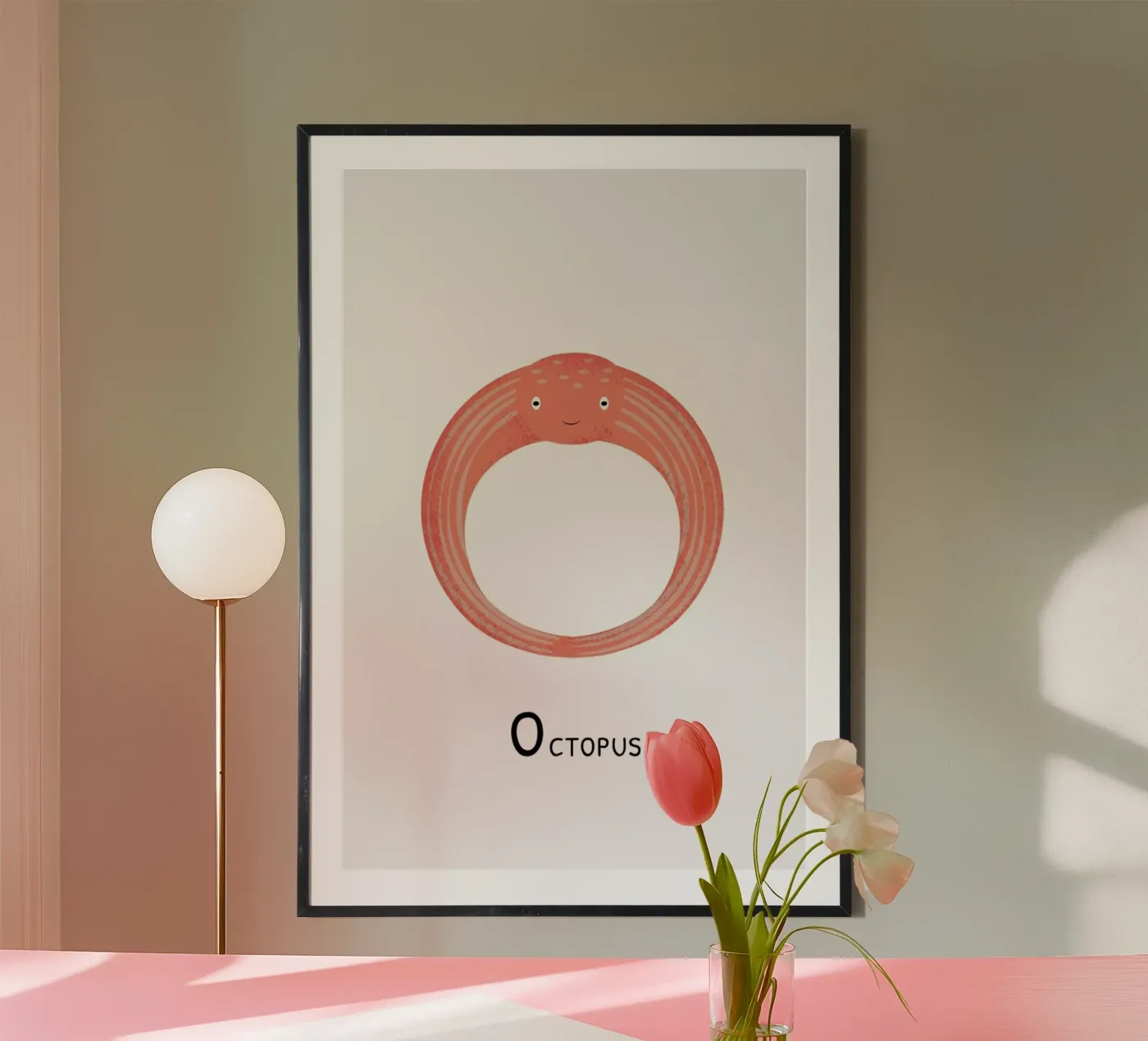 O for Octopus poster da Little Flourishes