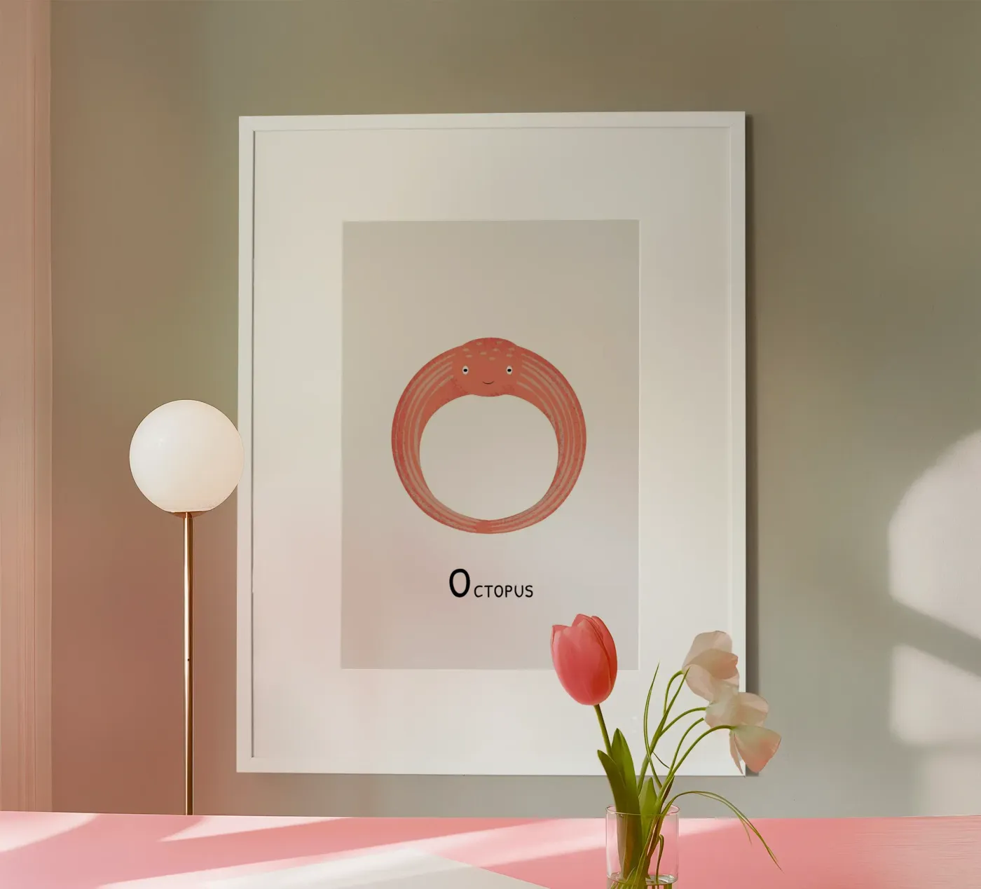 O for Octopus poster da Little Flourishes