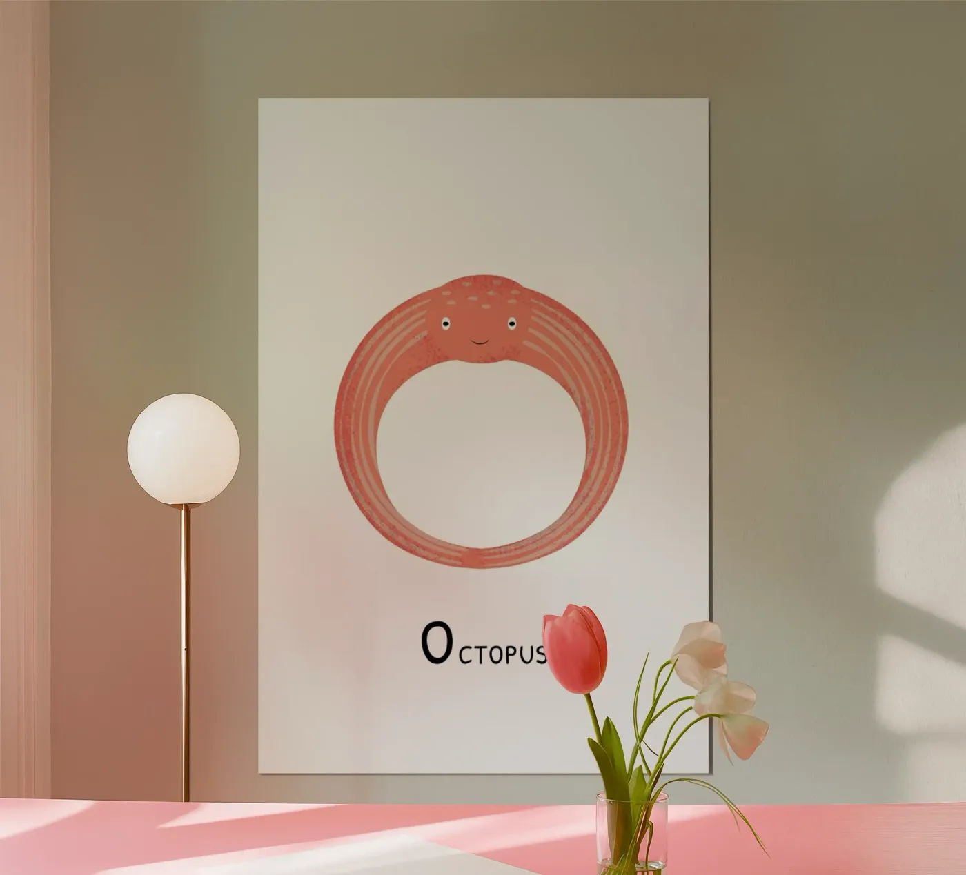 O for Octopus poster da Little Flourishes
