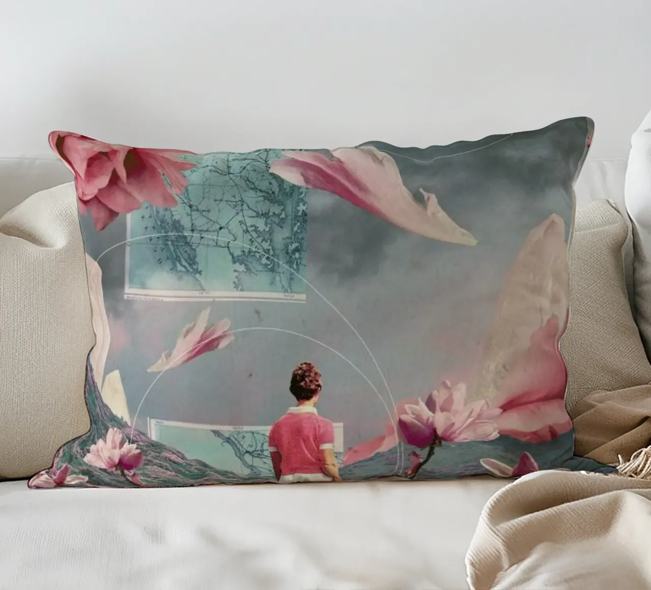 Trying To Accept The Distance cuscino da Frank Moth