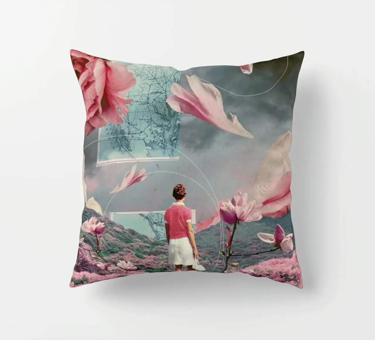 Trying To Accept The Distance cuscino da Frank Moth