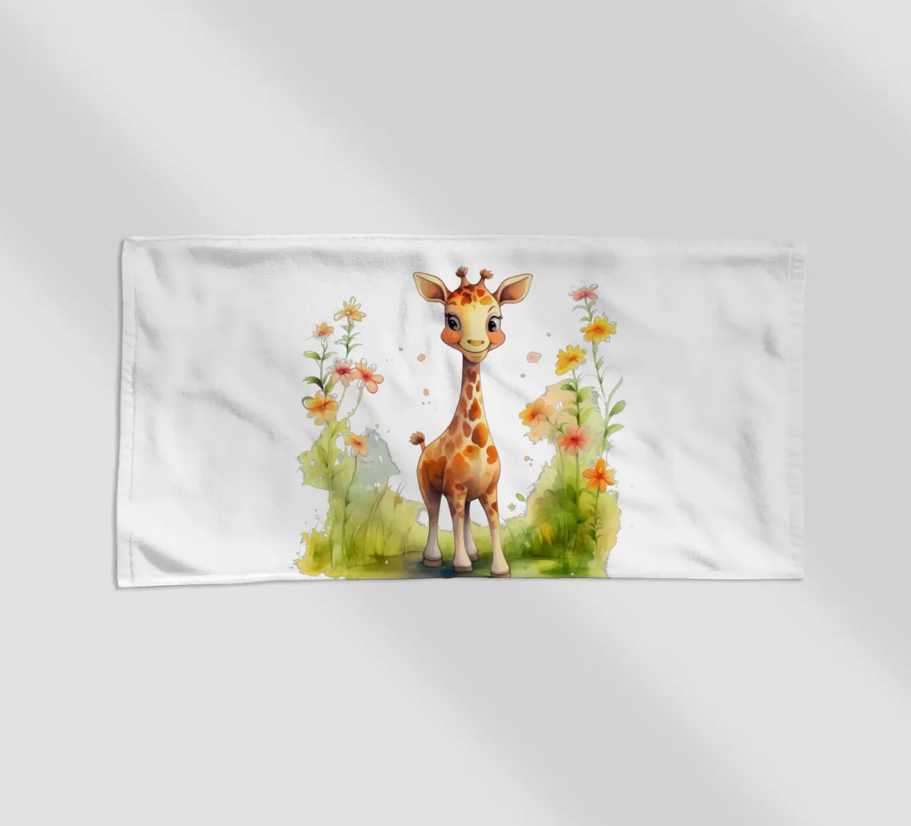 cucciolo di giraffa telo mare da 🐹 BABY ART PRINTS