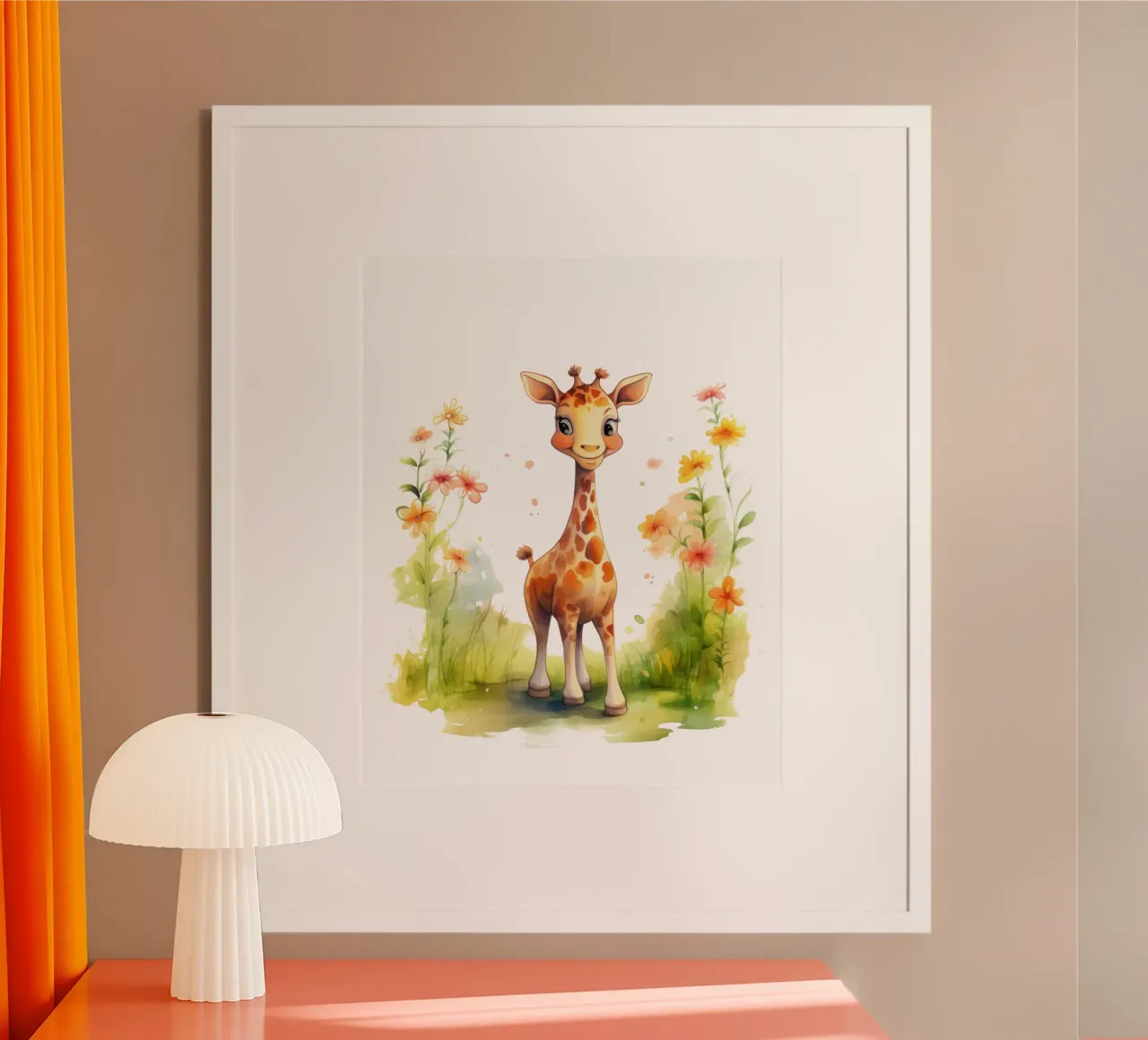 Giraffenbaby Hahnemühle von 🐹 BABY ART PRINTS
