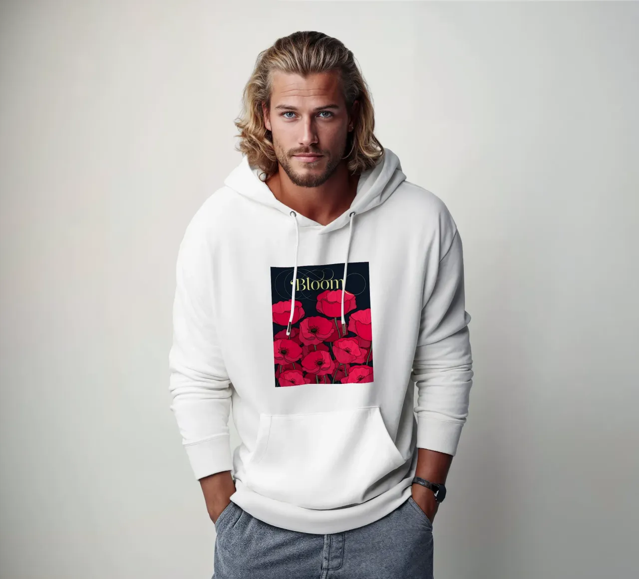 Bloom Fluo Version felpa con cappuccio da designdn