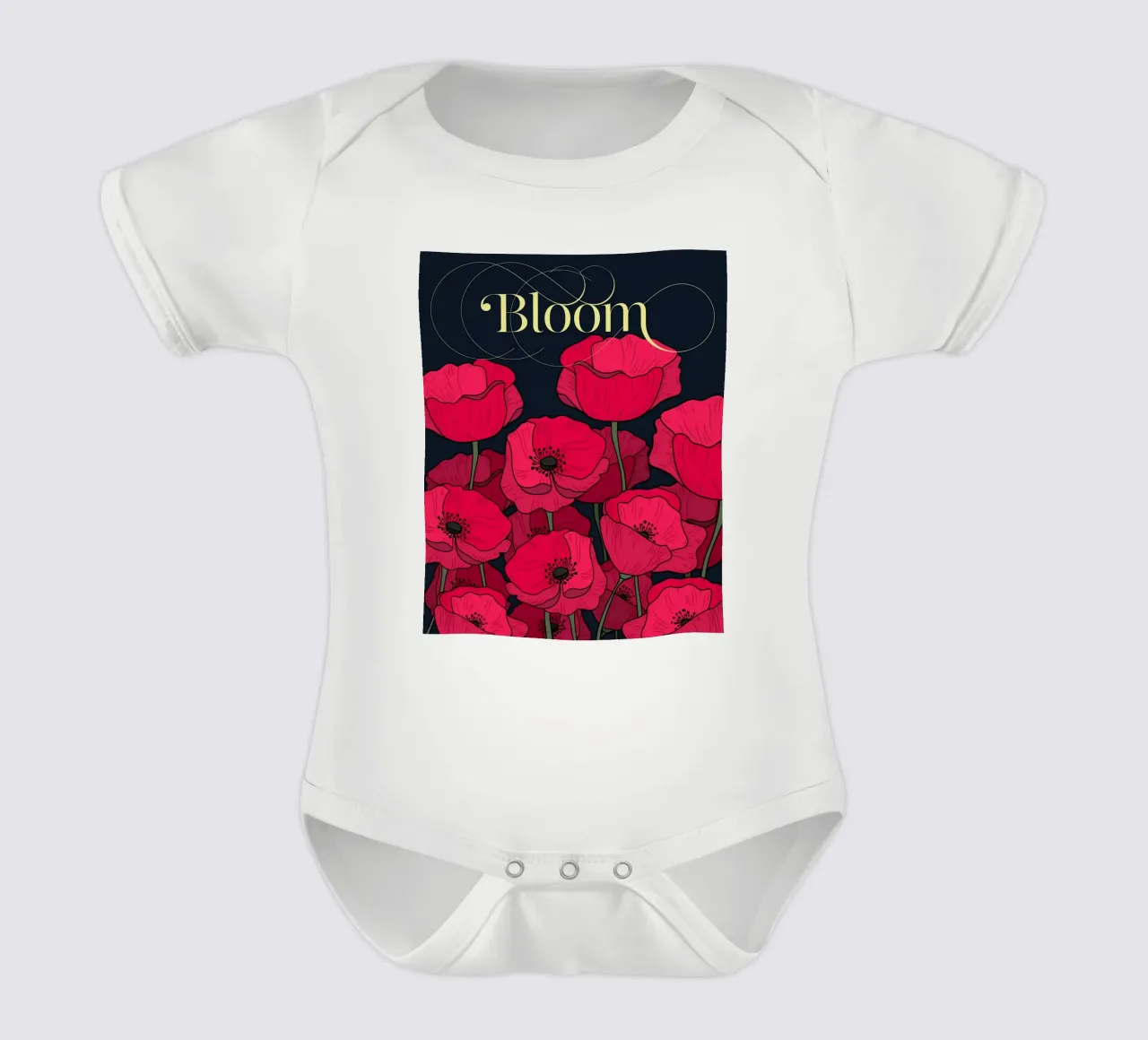 Bloom Fluo Version body neonato maniche corte da DesigndN