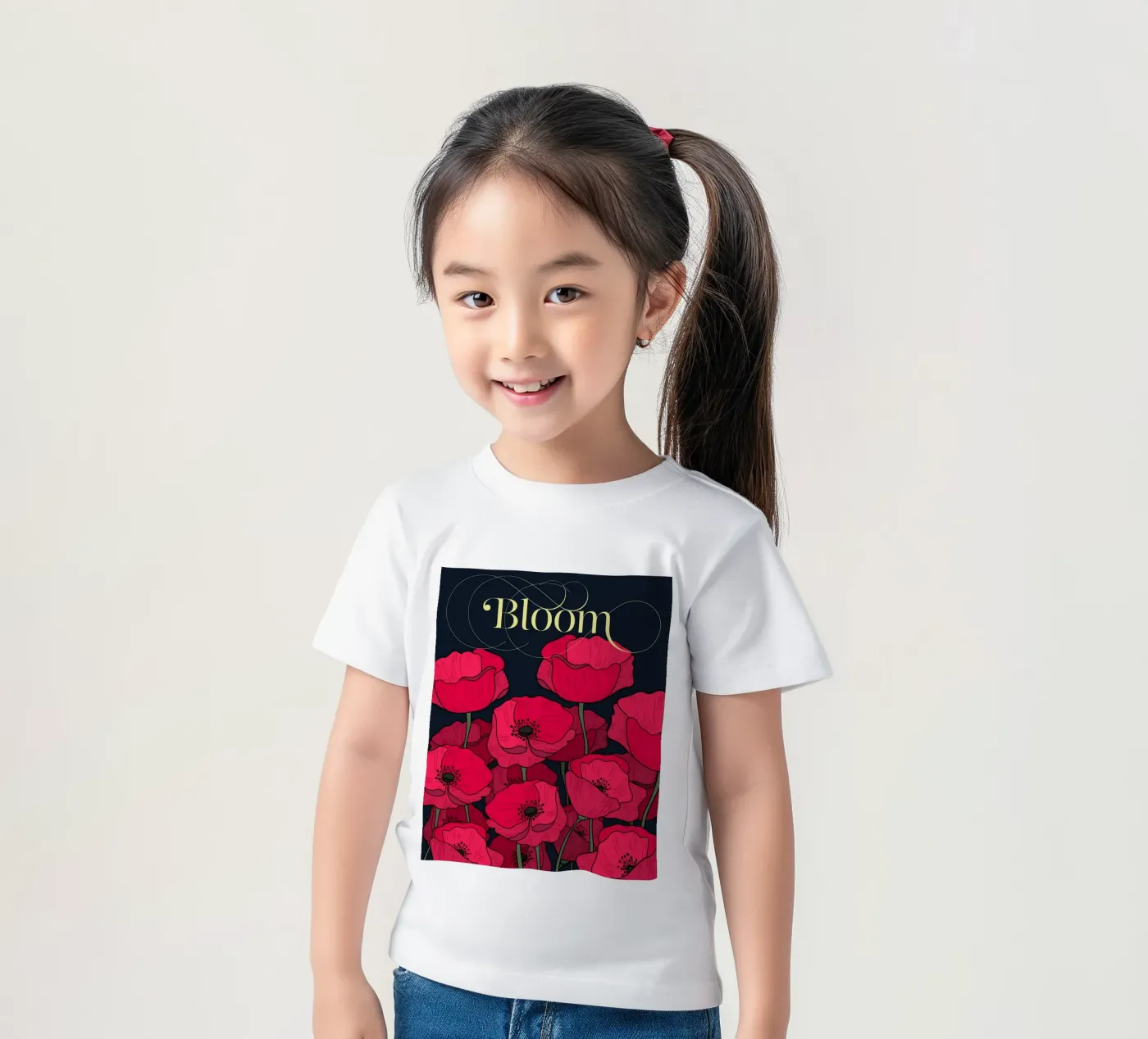 Bloom Fluo Version kinder t-shirt van DesigndN