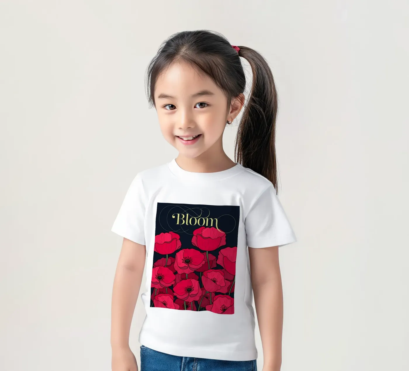 Bloom Fluo Version kinder t-shirt van DesigndN