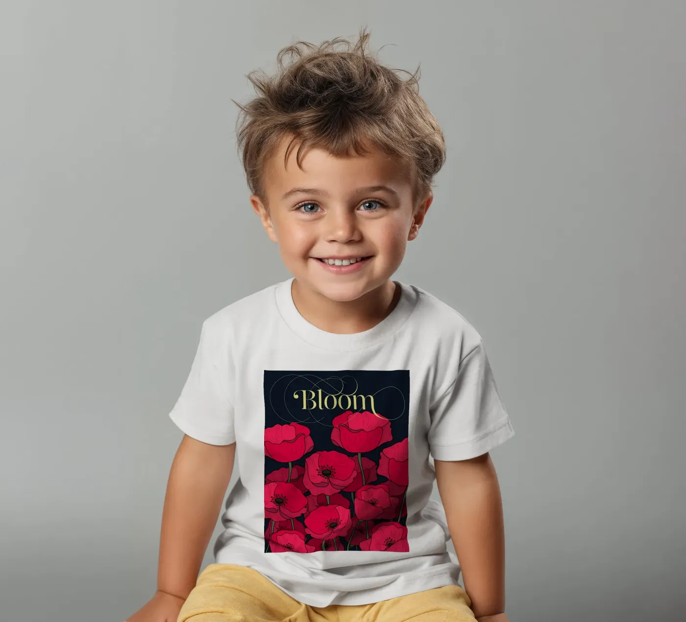 Bloom Fluo Version kinder t-shirt van DesigndN