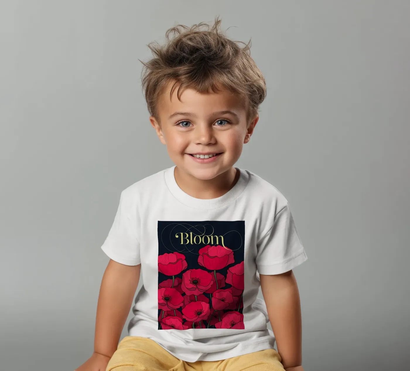 Bloom Fluo Version kinder t-shirt van DesigndN