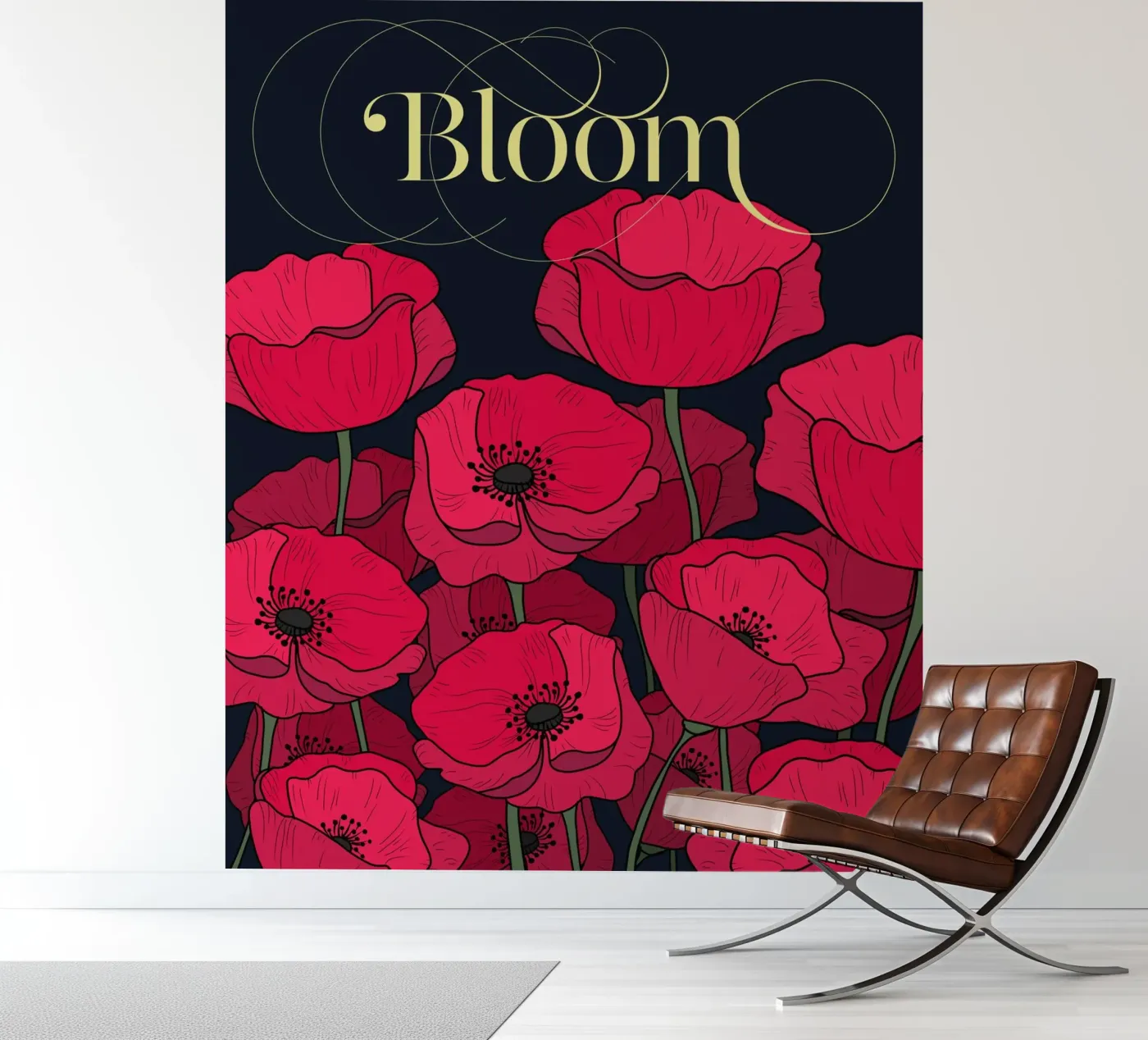 Bloom Fluo Version Fototapete von DesigndN