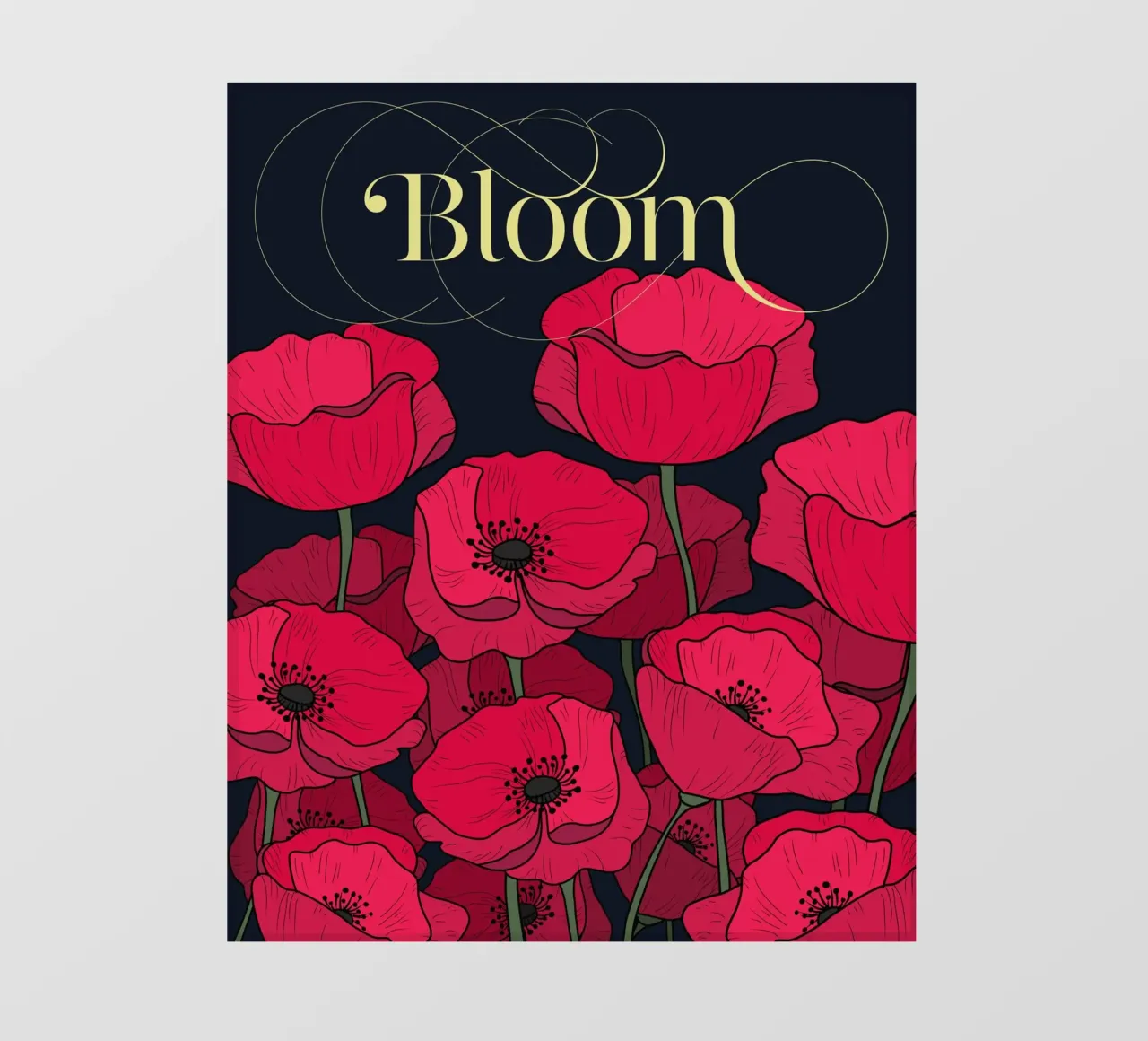 Bloom Fluo Version fotobehang van DesigndN