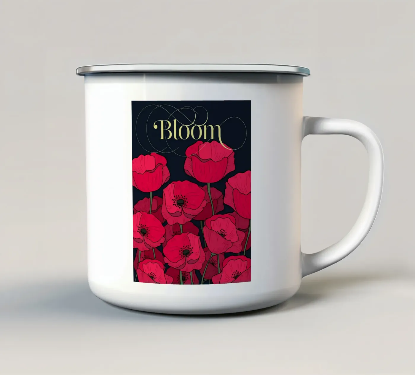 Bloom Fluo Version enamel mug by DesigndN