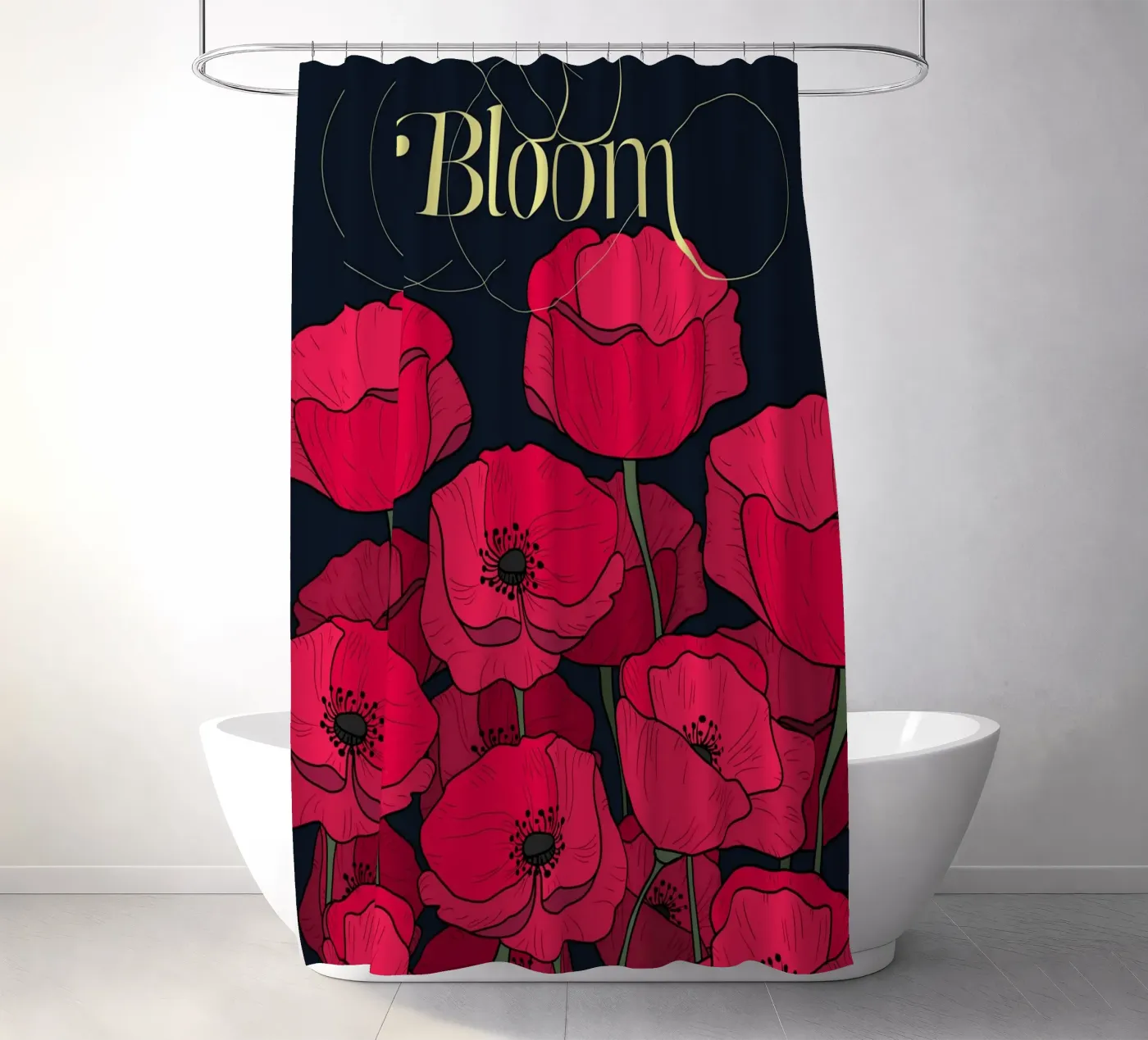 Bloom Fluo Version douchegordijn van DesigndN