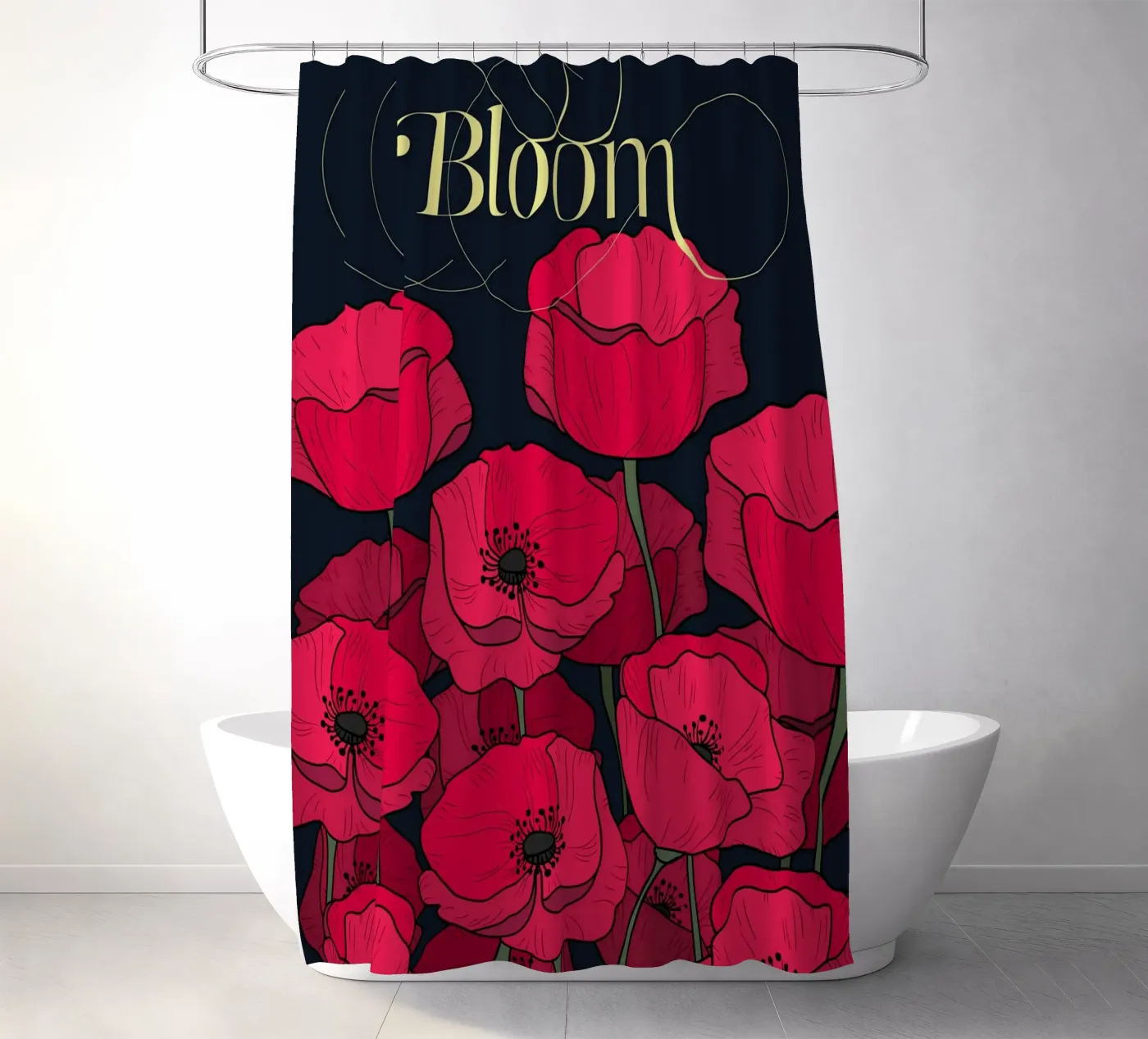 Bloom Fluo Version Duschvorhang von DesigndN