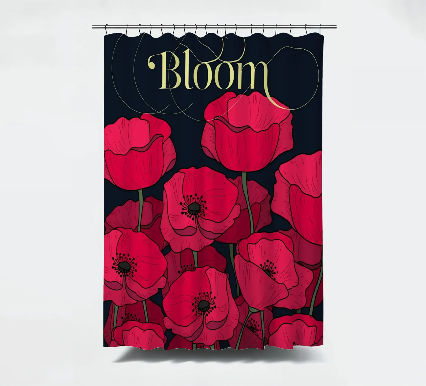 Bloom Fluo Version douchegordijn van DesigndN