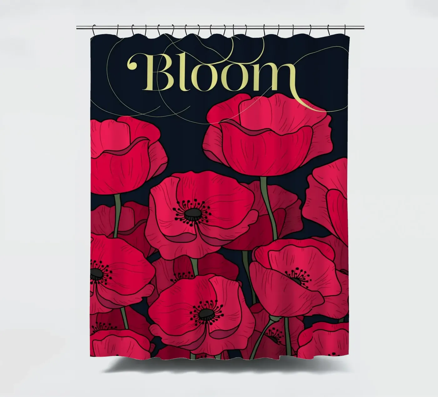 Bloom Fluo Version douchegordijn van DesigndN