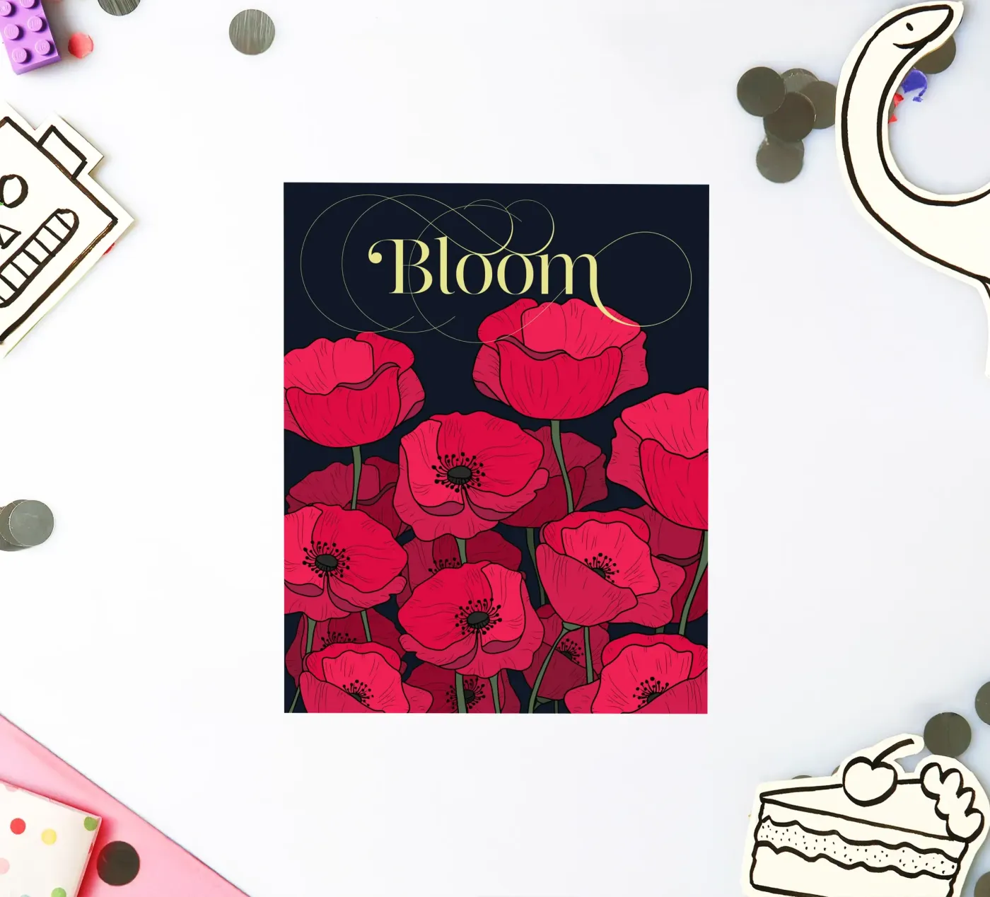 Bloom Fluo Version sticker by DesigndN