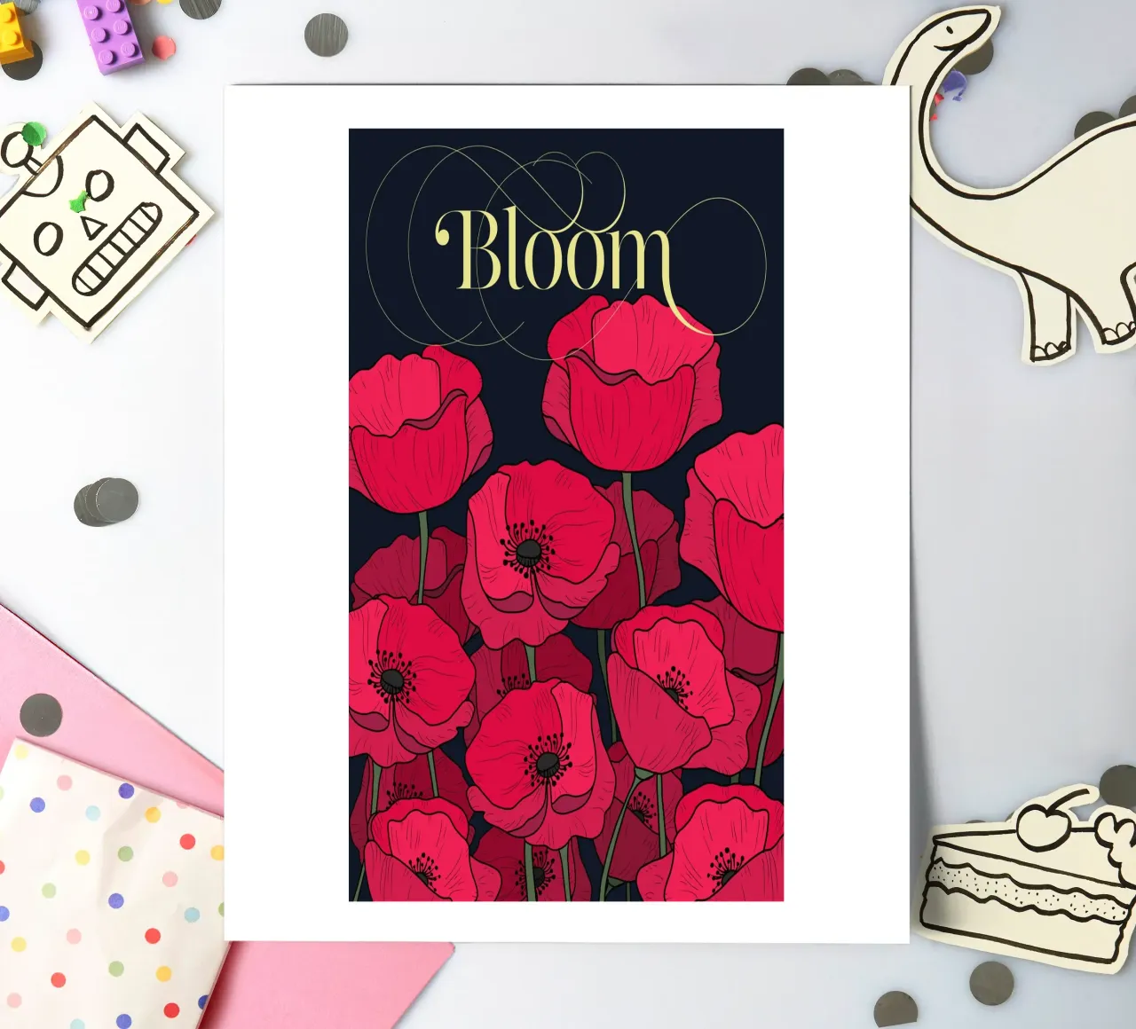 Bloom Fluo Version stickervel van DesigndN