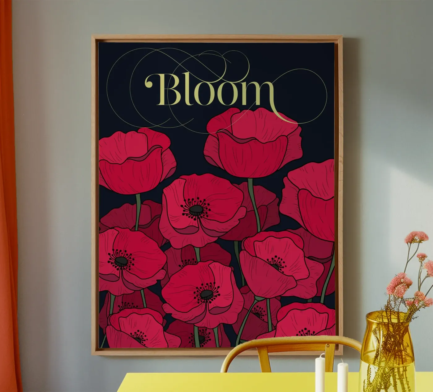Bloom Fluo Version Leinwand von DesigndN