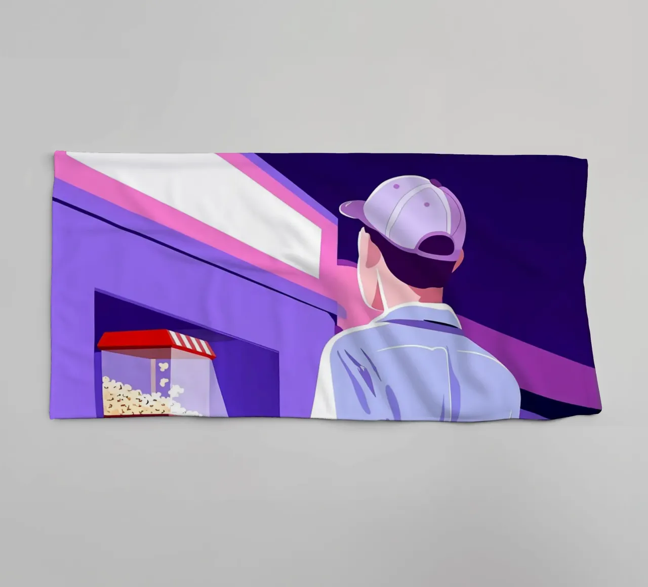 Toward Movie Theater Lofi Art towel by LoFi Gallery
